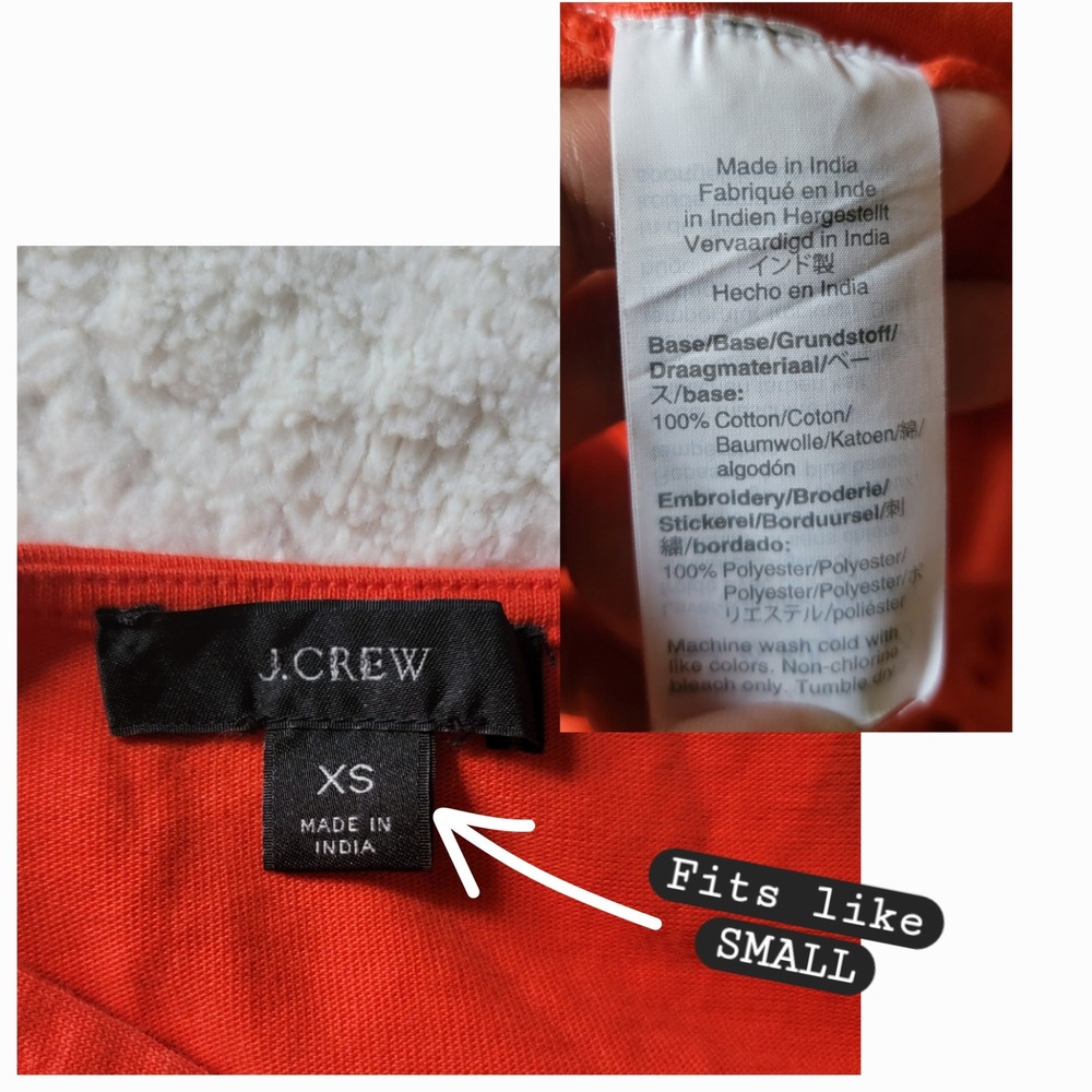 J.Crew 100% Cotton Orange Tiered Eyelet Cross Back Midi Dress Sleeveless Small - Picture 7 of 10